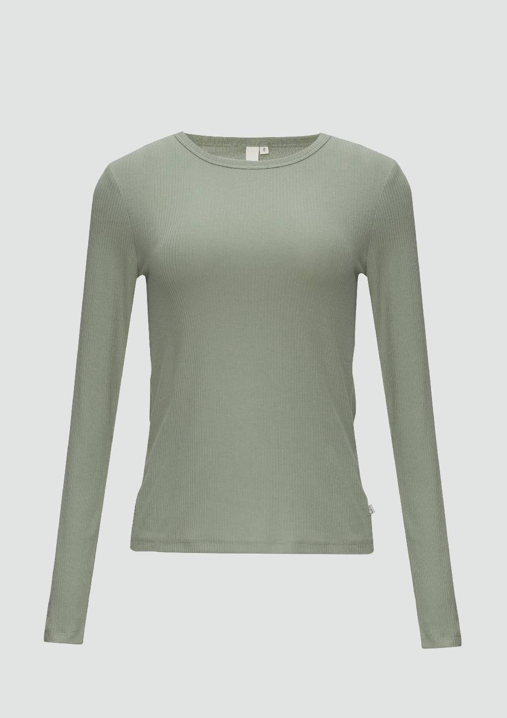 S.Oliver Geripptes Longsleeve Im Slim Fit