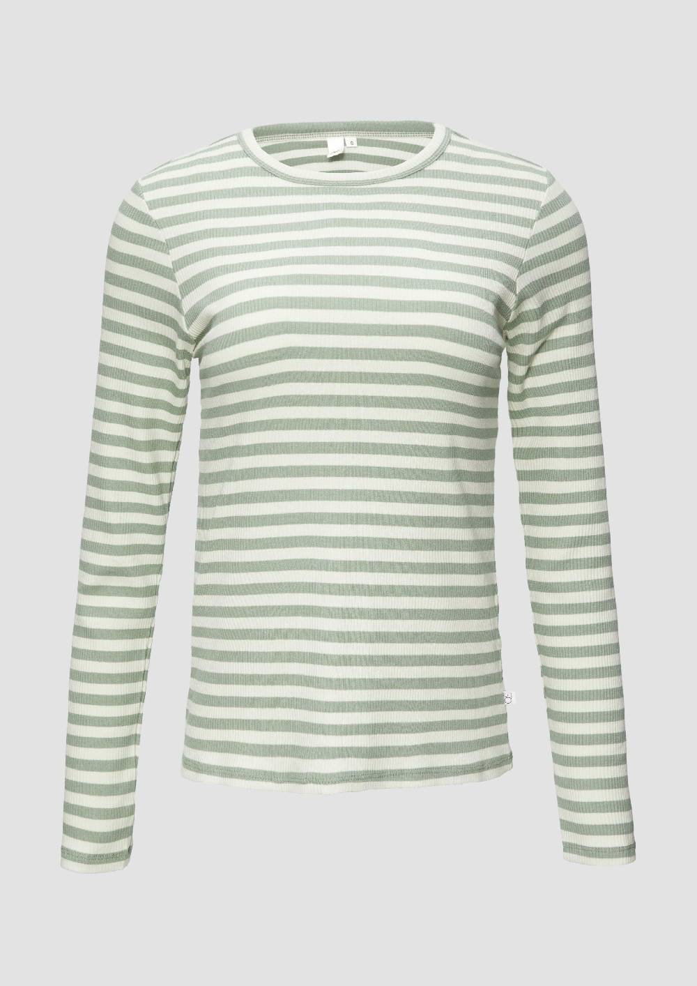 S.Oliver Geripptes Longsleeve Im Slim Fit