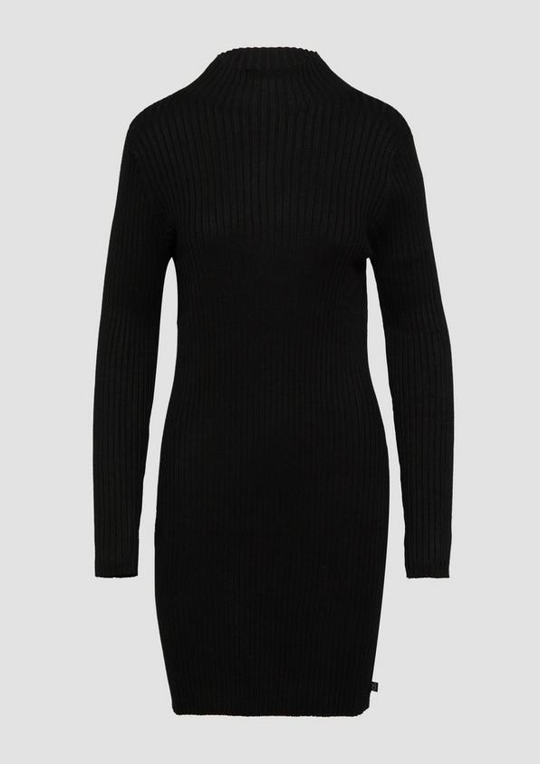 s.Oliver Geripptes Strickkleid im Slim Fit