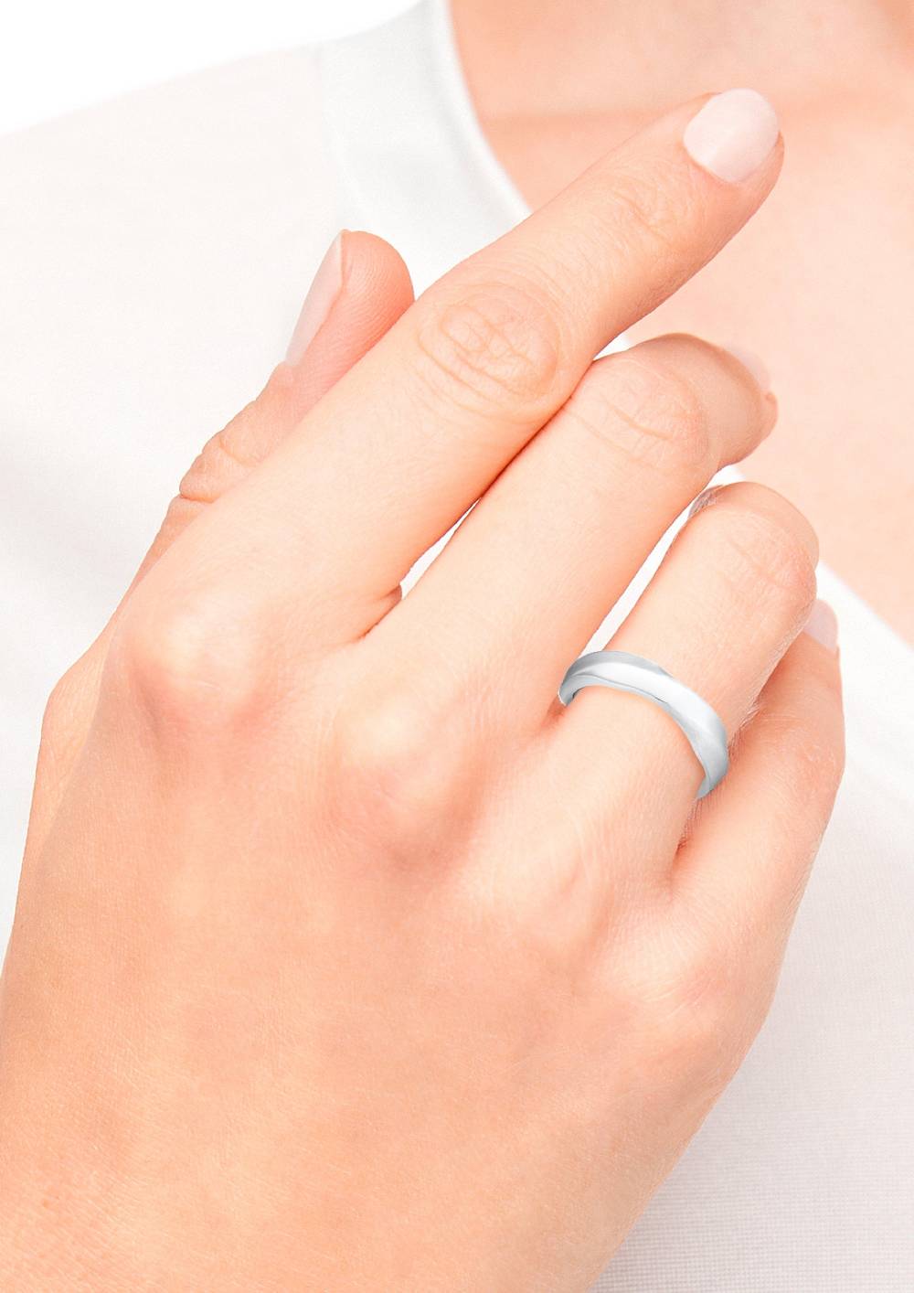 S.Oliver Geschwungener Ring Aus Edelstahl