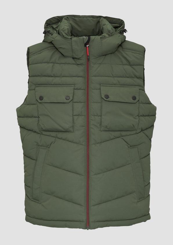 S.Oliver Gesteppte Weste Mit Abnehmbarer Kapuze