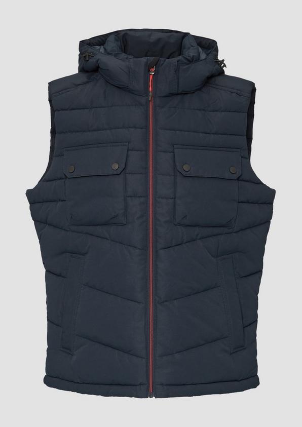 s.Oliver Gesteppte Weste mit abnehmbarer Kapuze