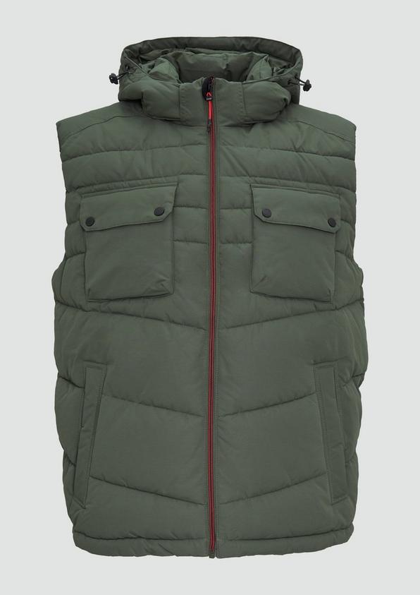 s.Oliver Gesteppte Weste mit abnehmbarer Kapuze