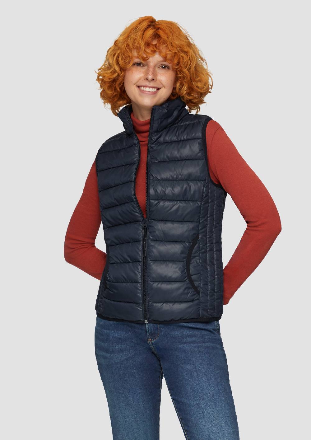 S.Oliver Gesteppte Weste Mit Stehkragen