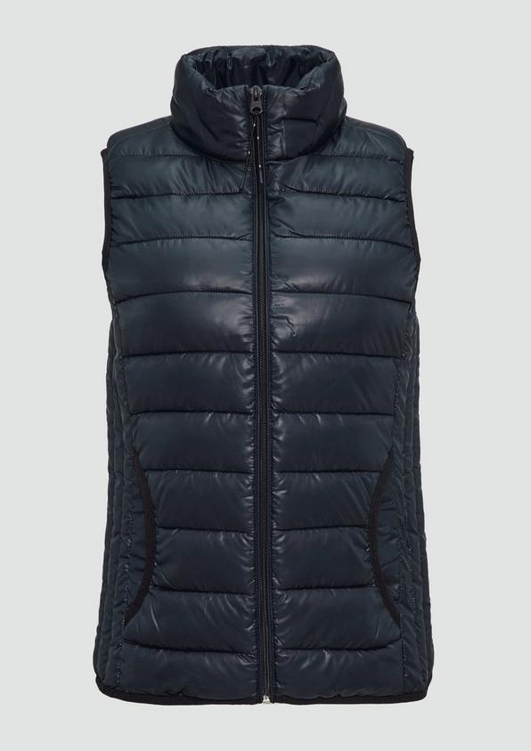 s.Oliver Gesteppte Weste mit Stehkragen