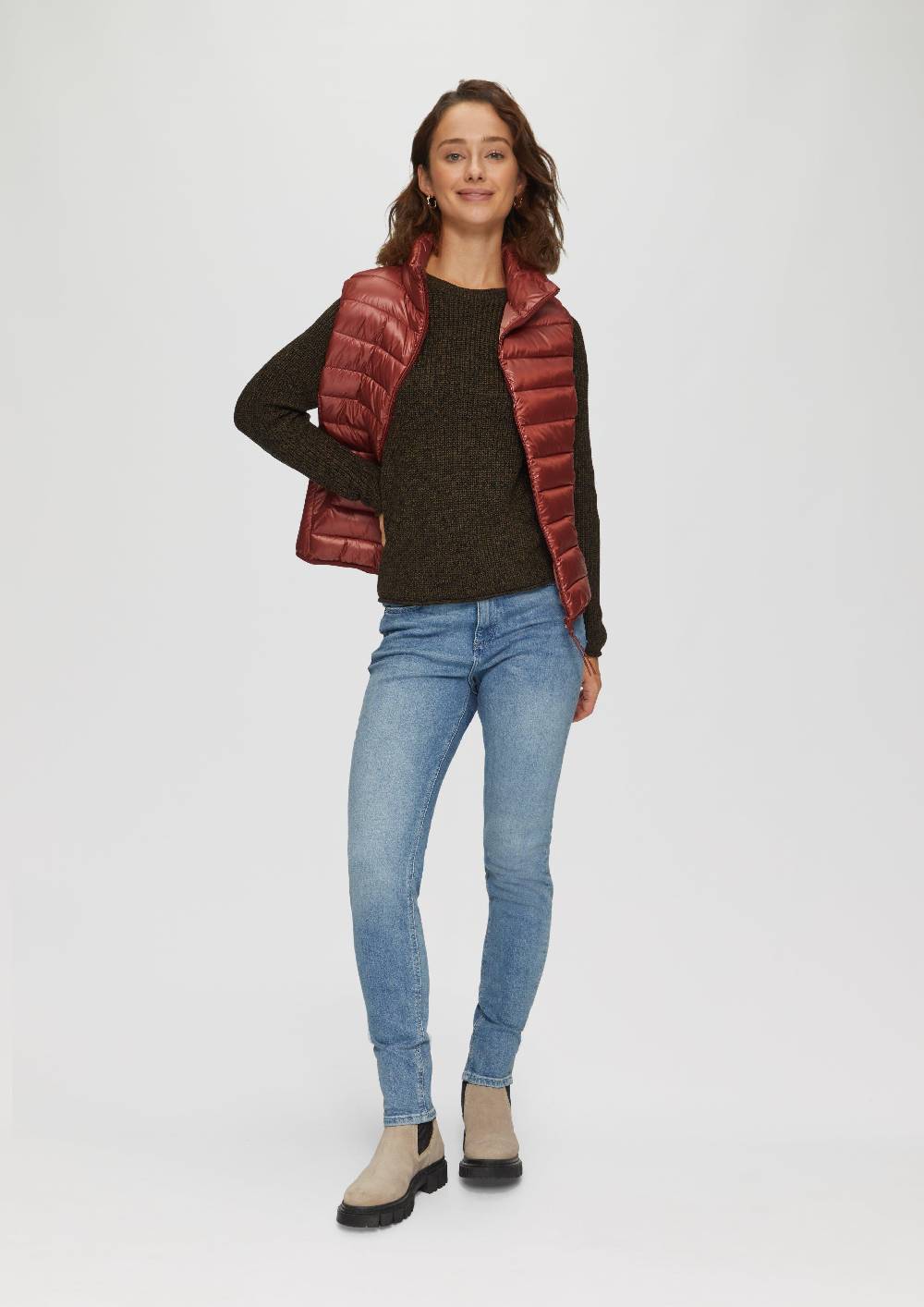 S.Oliver Gesteppte Weste Mit Stehkragen