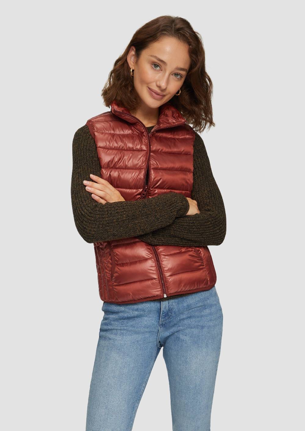 S.Oliver Gesteppte Weste Mit Stehkragen