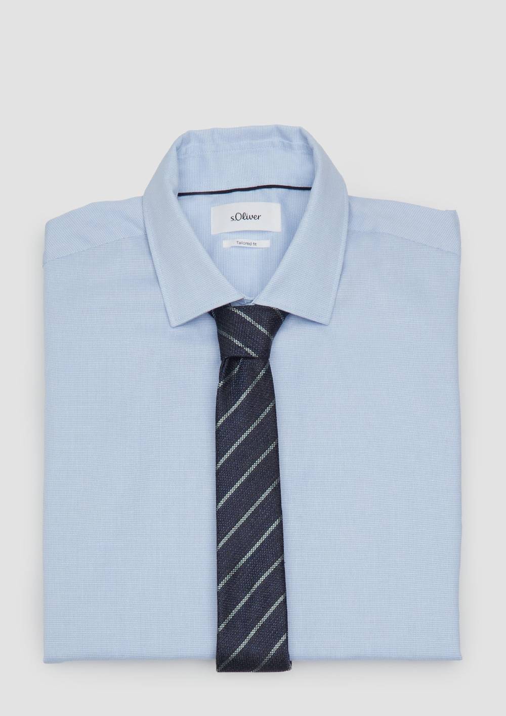 S.Oliver Gestreifte Krawatte Aus Seidenmix