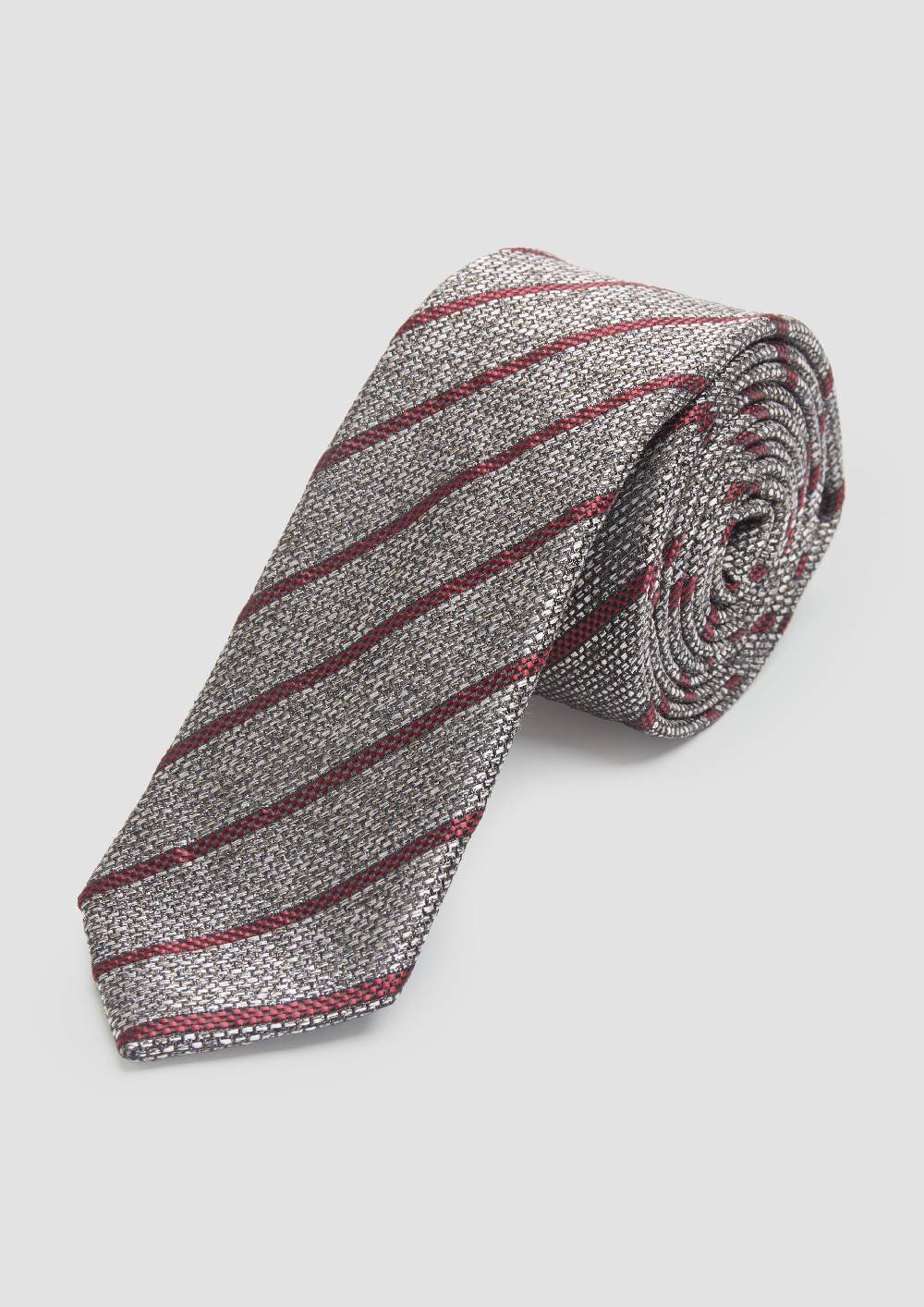 S.Oliver Gestreifte Krawatte Aus Seidenmix