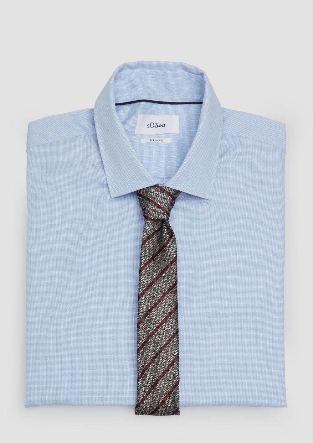 S.Oliver Gestreifte Krawatte Aus Seidenmix