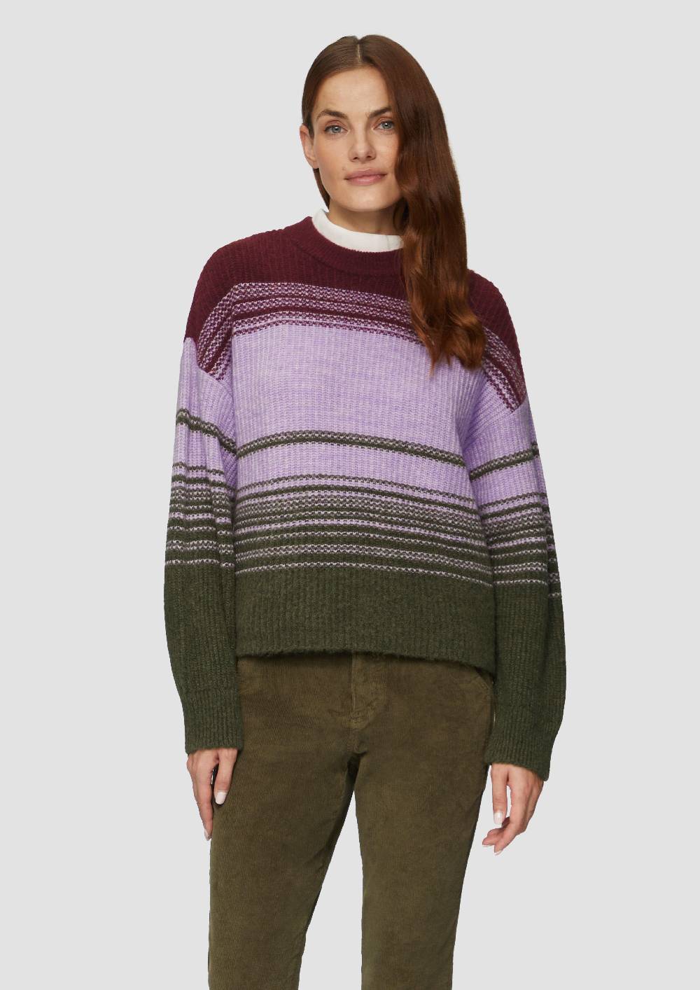 S.Oliver Gestreifter Strickpullover Im Relaxed Fit