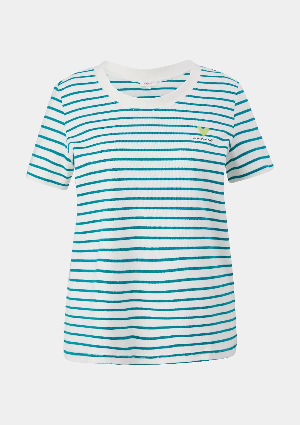 S.Oliver Gestreiftes Interlockjersey T-Shirt