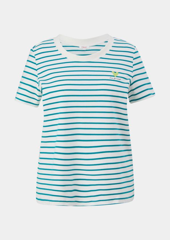 s.Oliver Gestreiftes Interlockjersey T-Shirt