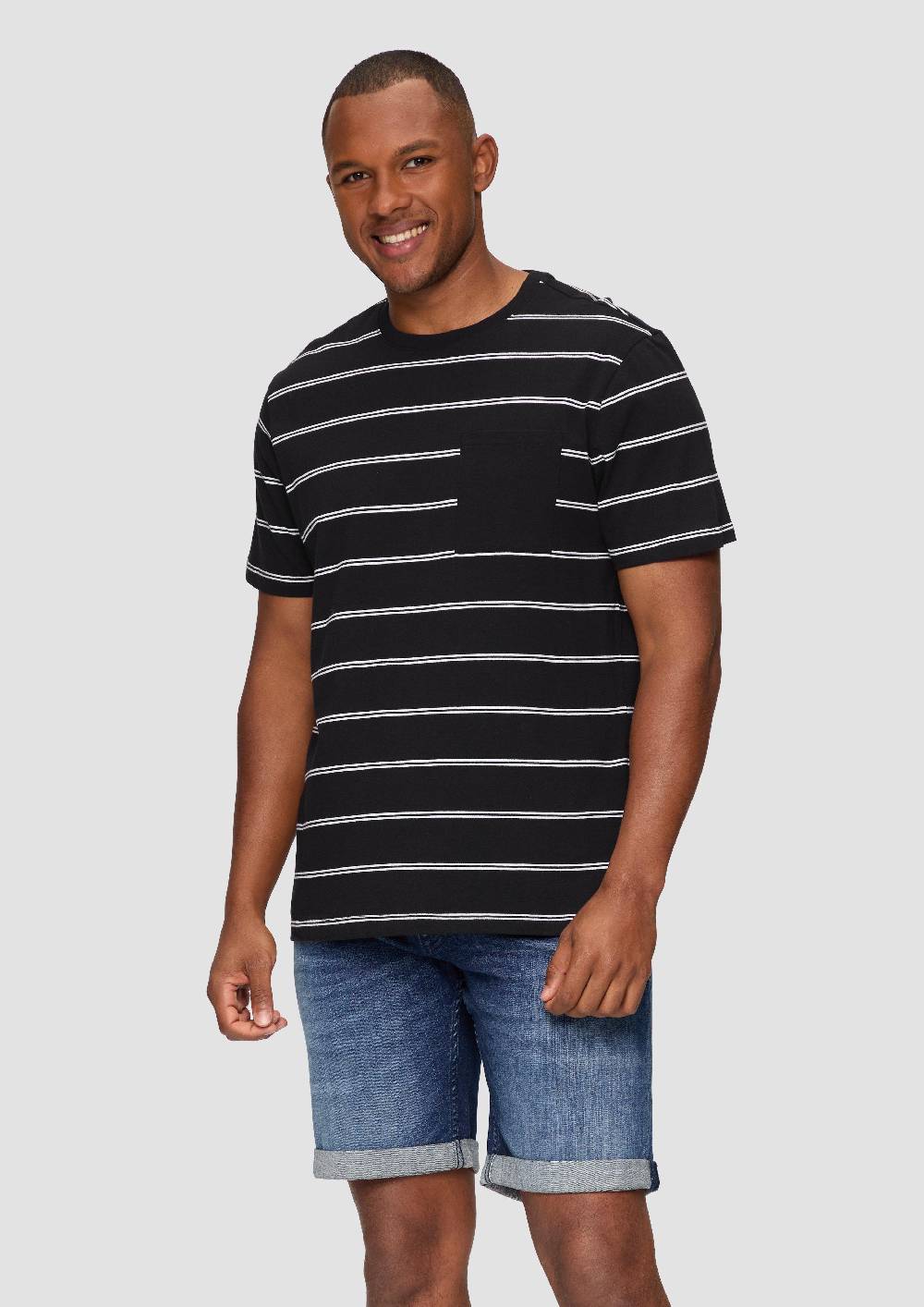 S.Oliver Gestreiftes T-Shirt Aus Baumwoll-Jersey