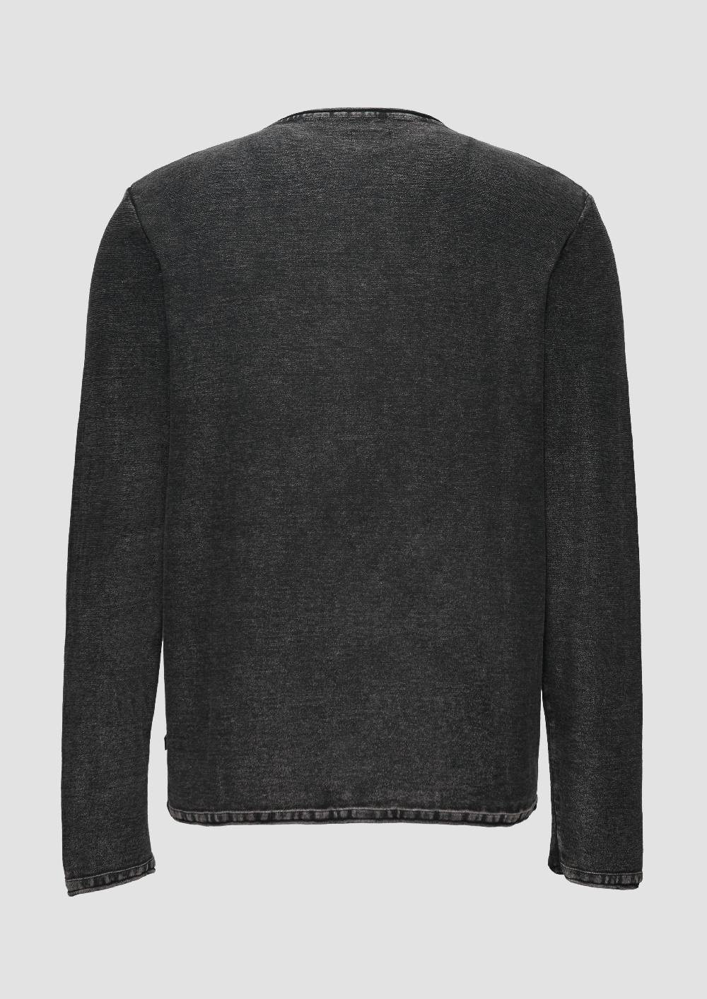 S.Oliver Gewaschener Strickpullover Mit Rollsaum