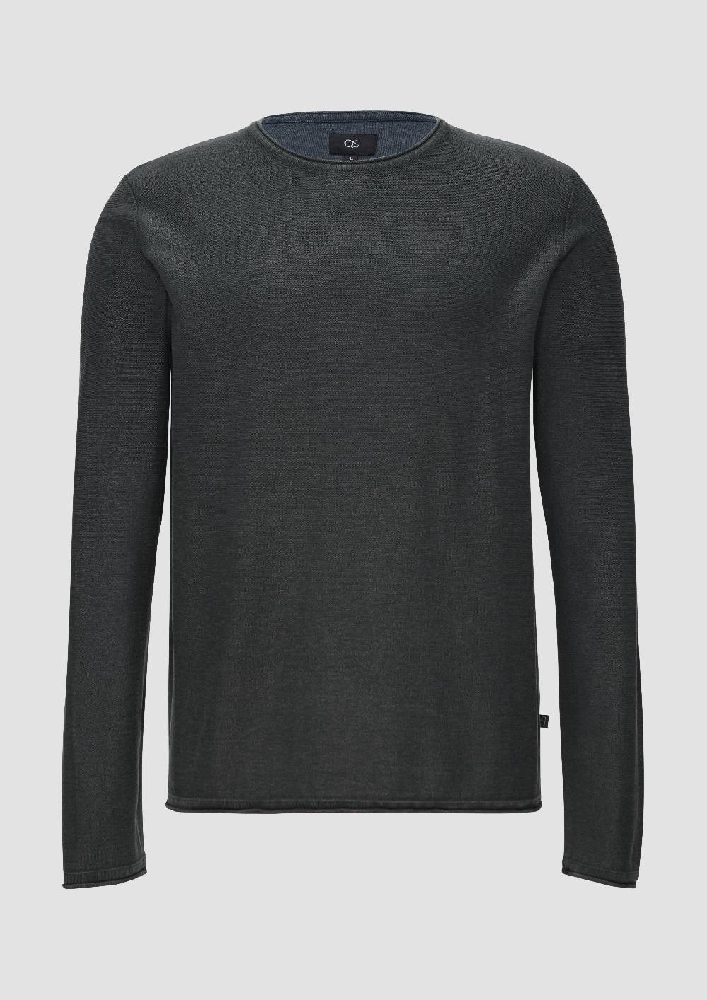 S.Oliver Gewaschener Strickpullover Mit Rollsaum