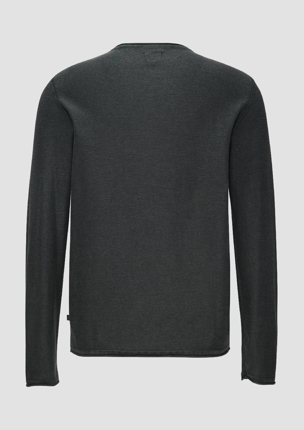 S.Oliver Gewaschener Strickpullover Mit Rollsaum
