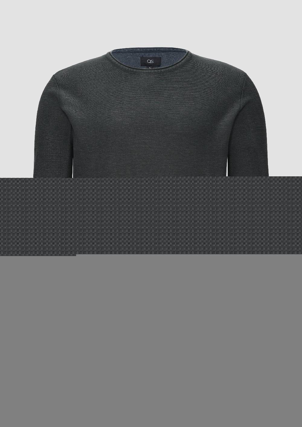 S.Oliver Gewaschener Strickpullover Mit Rollsaum