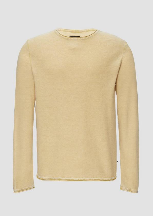 S.Oliver Gewaschener Strickpullover Mit Rollsaum