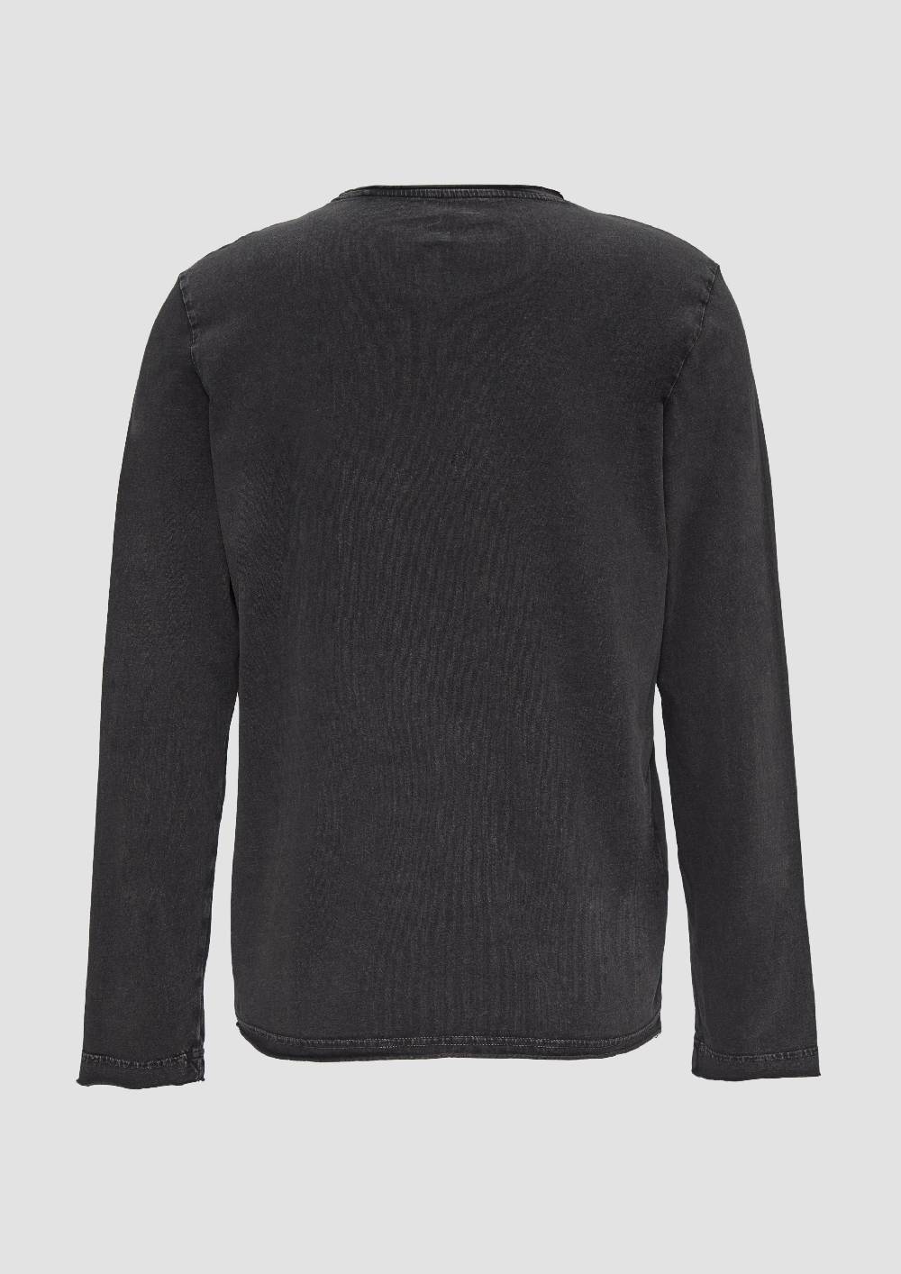 S.Oliver Gewaschenes Langarmshirt Im Used-Look