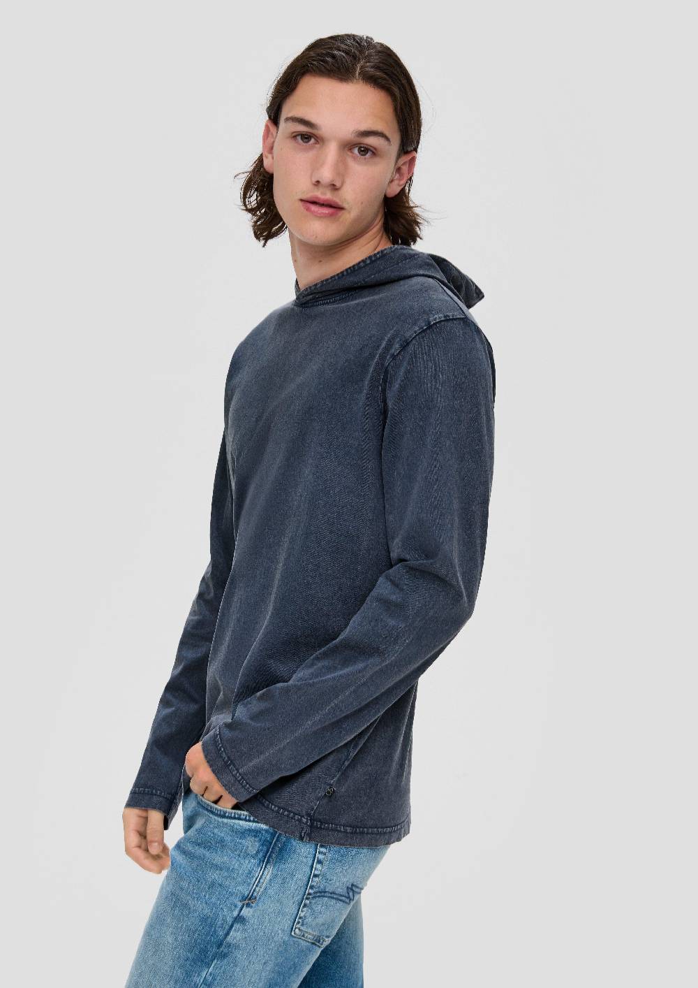 S.Oliver Gewaschenes Longsleeve Mit Kapuze