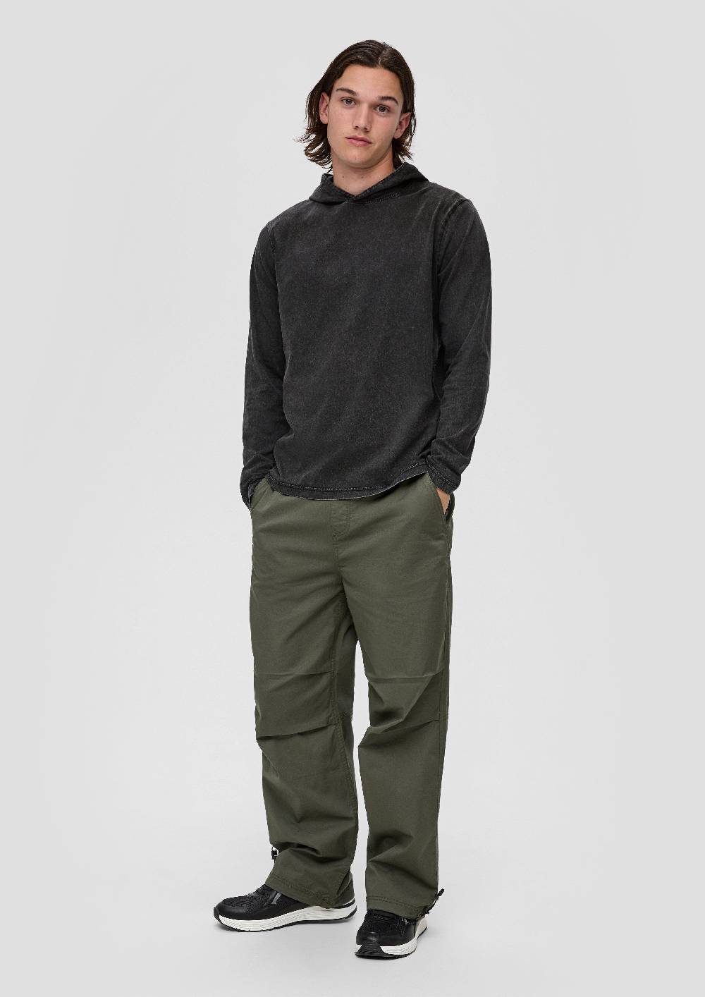 S.Oliver Gewaschenes Longsleeve Mit Kapuze