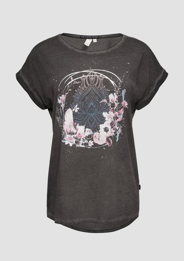 s.Oliver Gewaschenes T-Shirt mit Frontprint