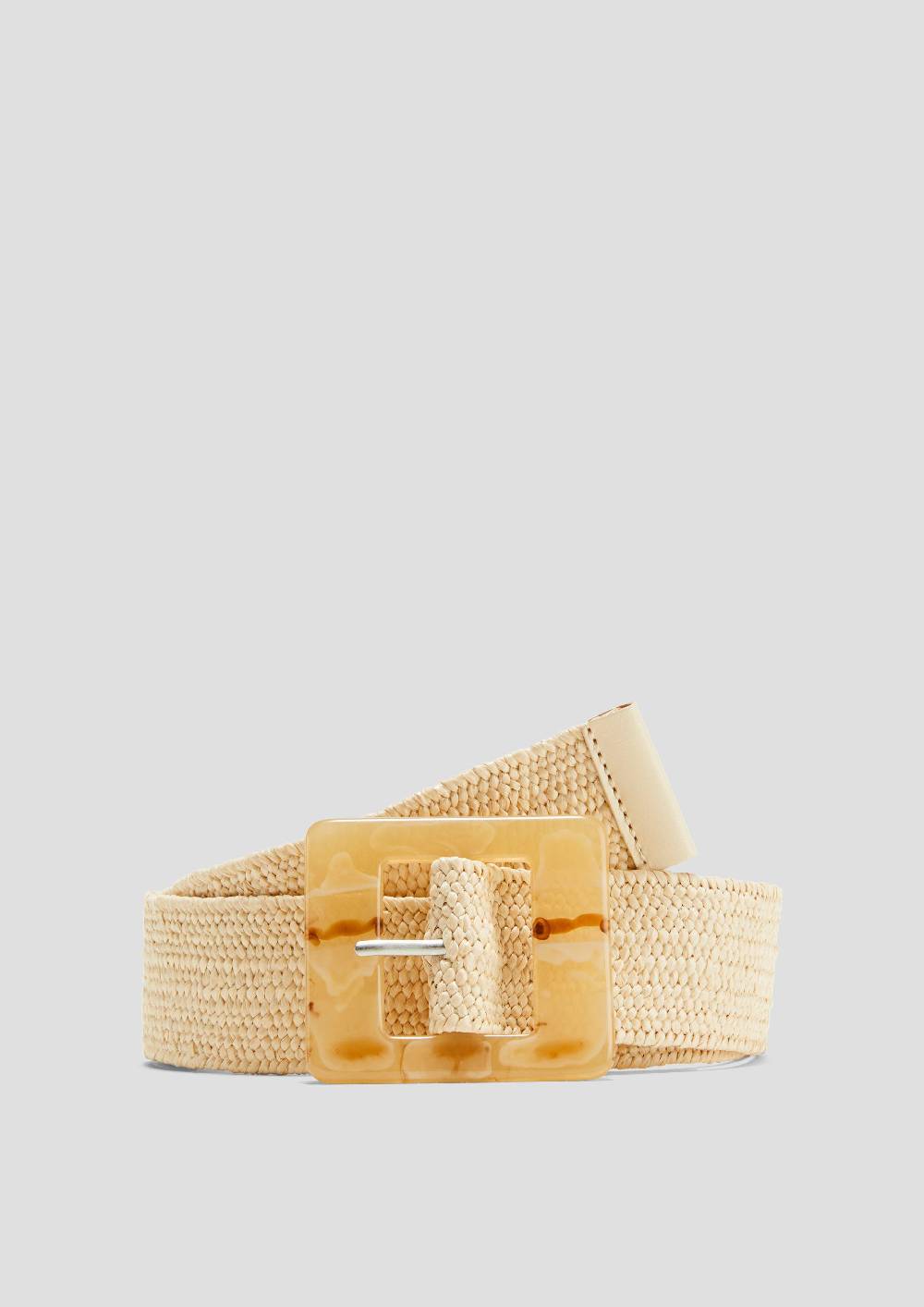 S.Oliver Gewebter Gürtel Mit Schnalle Aus Horn