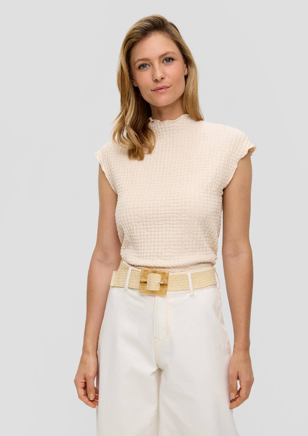 S.Oliver Gewebter Gürtel Mit Schnalle Aus Horn