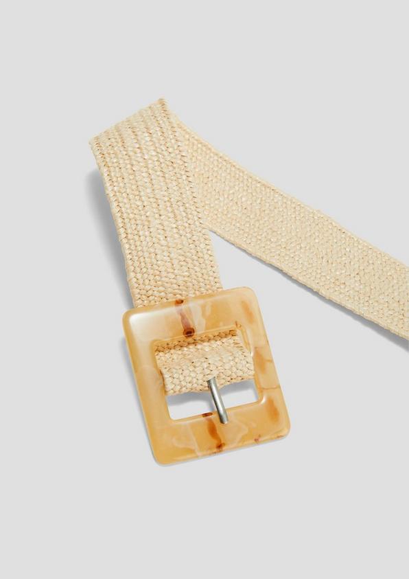 s.Oliver Gewebter Gürtel mit Schnalle aus Horn