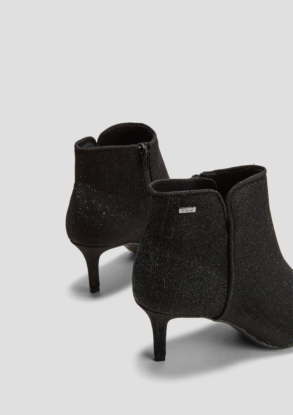 S.Oliver Glitzer-Stiefel Mit Pfennigabsatz