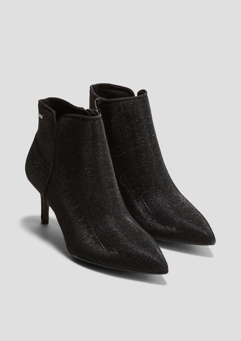 S.Oliver Glitzer-Stiefel Mit Pfennigabsatz