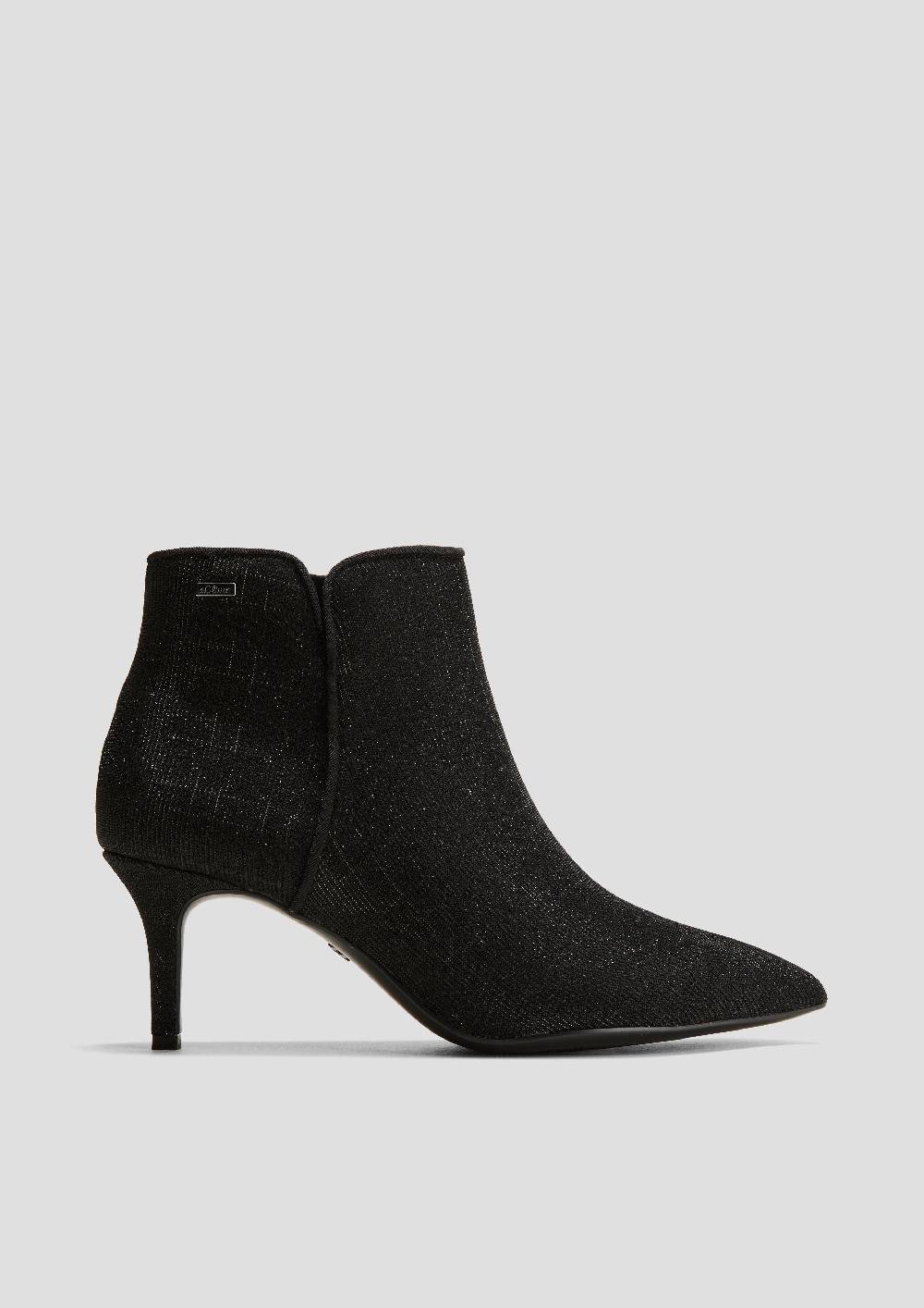S.Oliver Glitzer-Stiefel Mit Pfennigabsatz