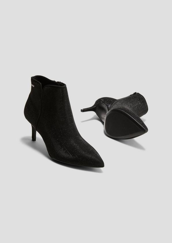 s.Oliver Glitzer-Stiefel mit Pfennigabsatz