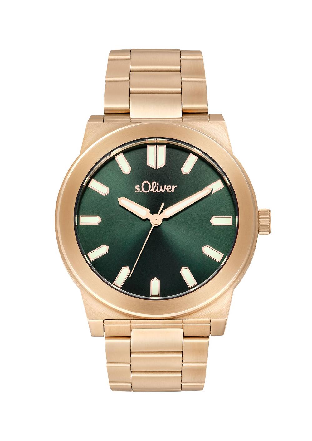 S.Oliver Goldene Armbanduhr Mit Metallband