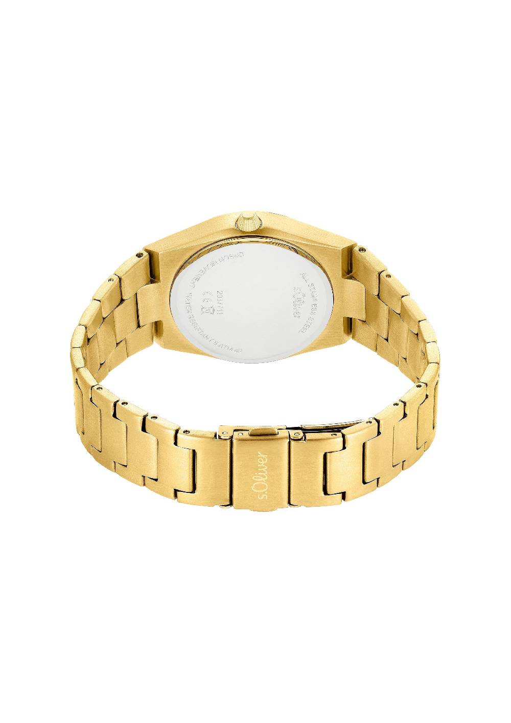 S.Oliver Goldene Edelstahl-Armbanduhr