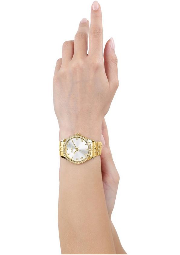 s.Oliver Goldfarbene Edelstahluhr