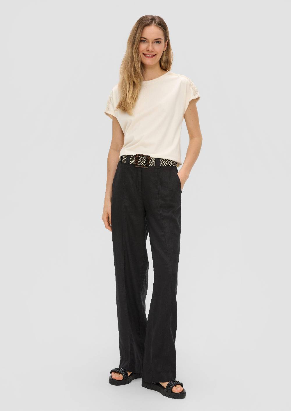 S.Oliver Gürtel In Bast-Optik Mit Dorn-Schließe