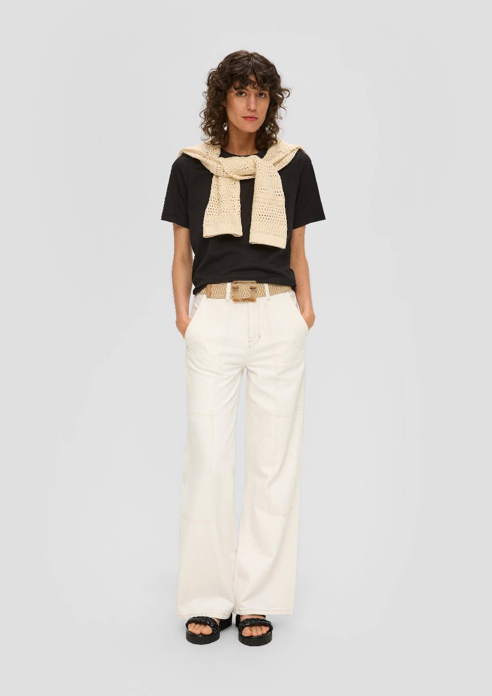 S.Oliver Gürtel In Bast-Optik Mit Dorn-Schließe