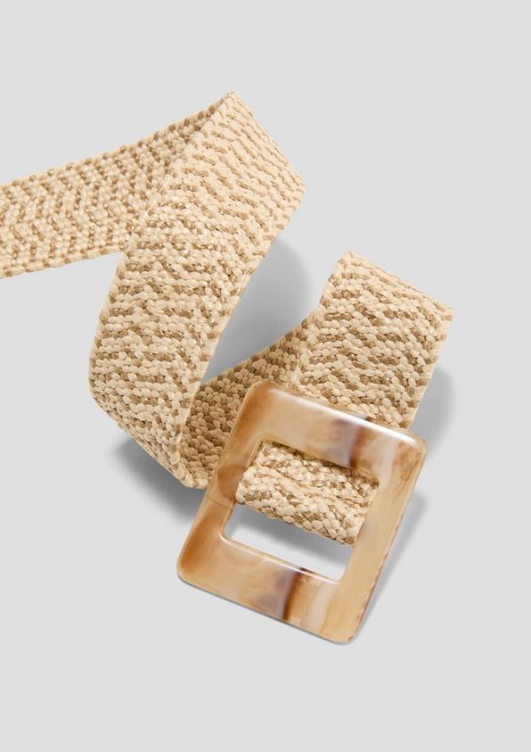 s.Oliver Gürtel in Bast-Optik mit Dorn-Schließe