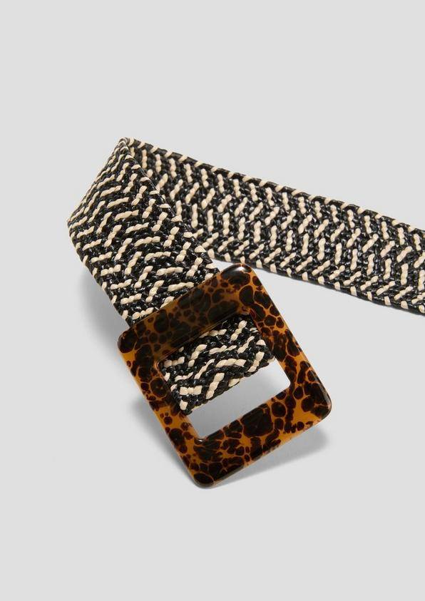 s.Oliver Gürtel in Bast-Optik mit Dorn-Schließe