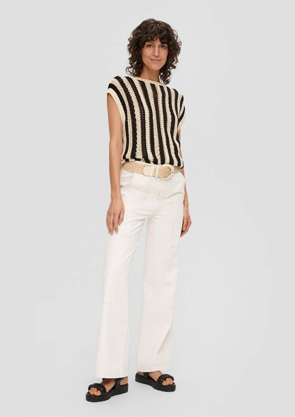 S.Oliver Gürtel Mit Flechtmuster Und Dornschließe