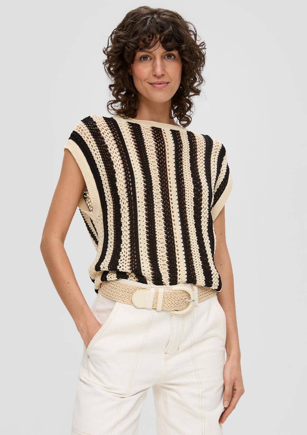 S.Oliver Gürtel Mit Flechtmuster Und Dornschließe