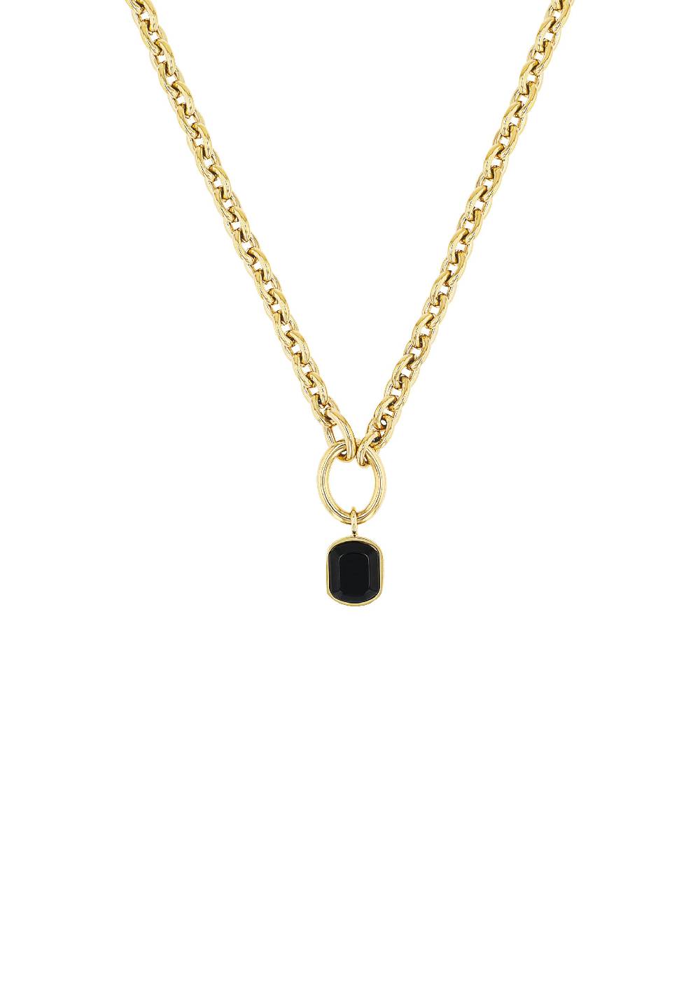 S.Oliver Halskette Mit Achat-Anhänger