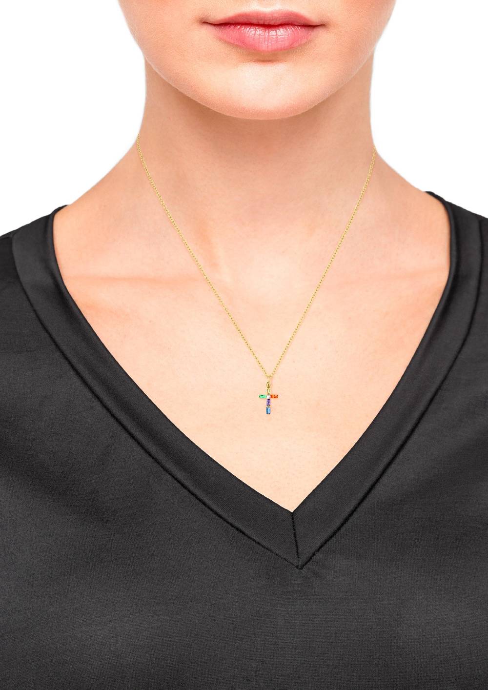 S.Oliver Halskette Mit Buntem Anhänger