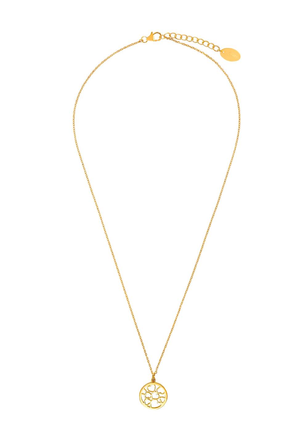 S.Oliver Halsschmuck Gelbvergoldet Aus Silber