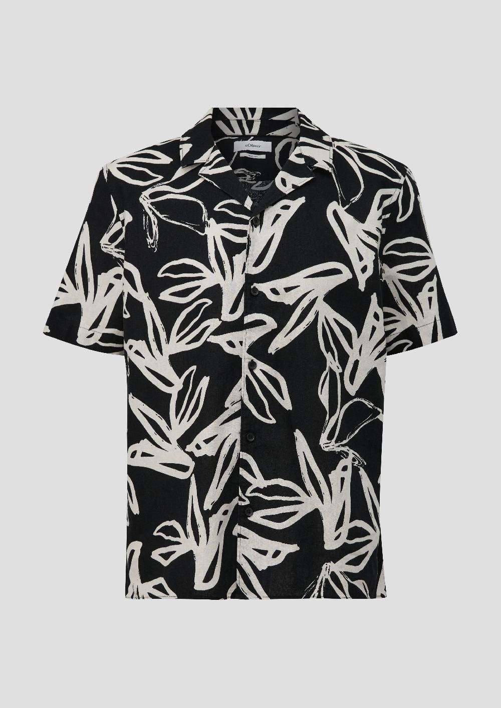 S.Oliver Hemd Aus Leinenmix Im Slim Fit