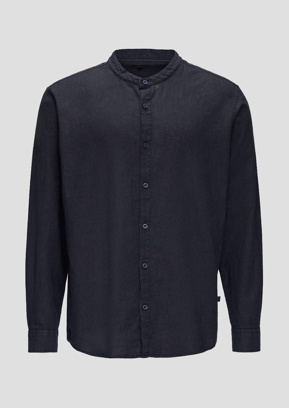 S.Oliver Hemd Aus Leinenmix Mit Garment Dye