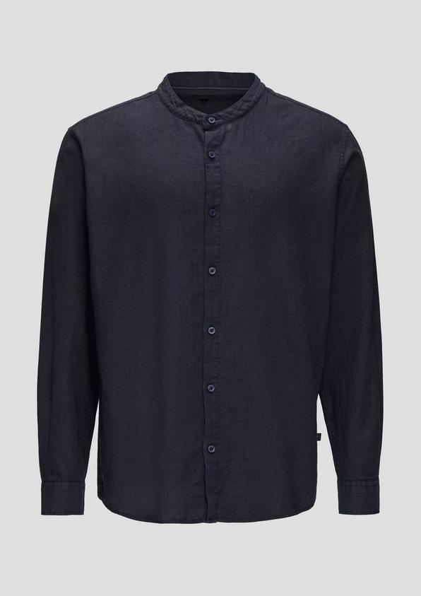 s.Oliver Hemd aus Leinenmix mit Garment Dye