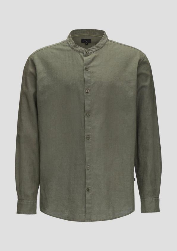 s.Oliver Hemd aus Leinenmix mit Garment Dye